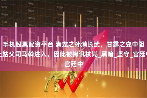 手机股票配资平台 满宠之孙满长武，甘露之变中阻止姑父司马榦进入，因此被拷讯杖毙_黑暗_坚守_宫廷中